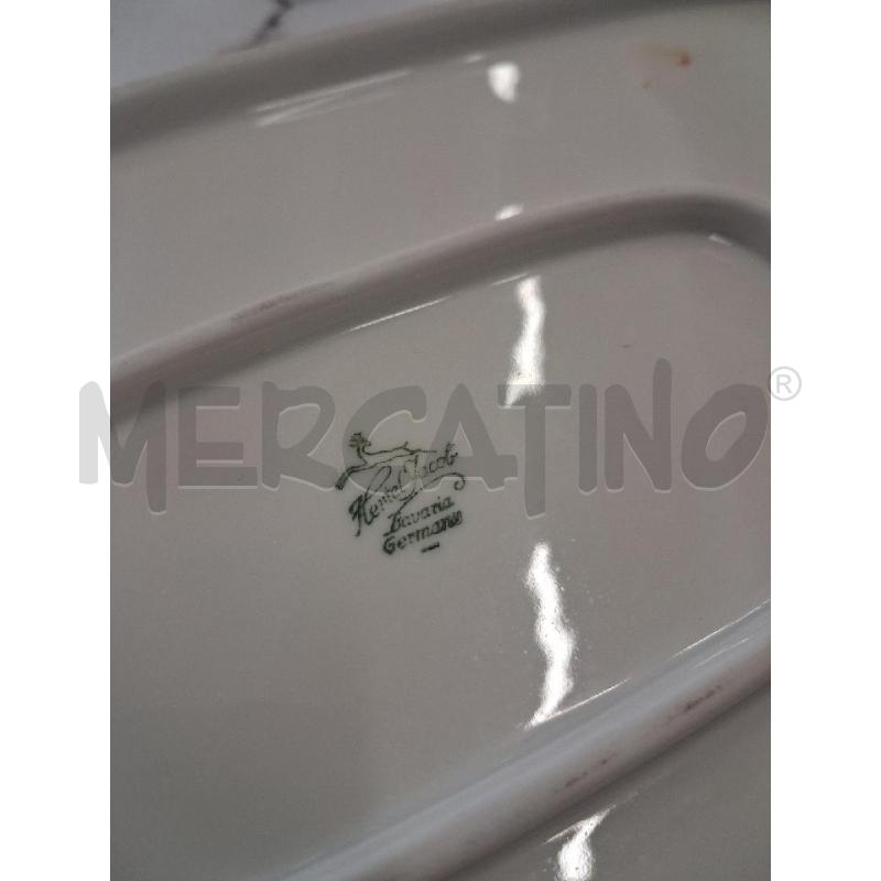 PIATTO DA PORTATA RETTANGOLARE PESCE CENTRALE BORDO DORATO | Mercatino dell'Usato San giorgio del sannio 5