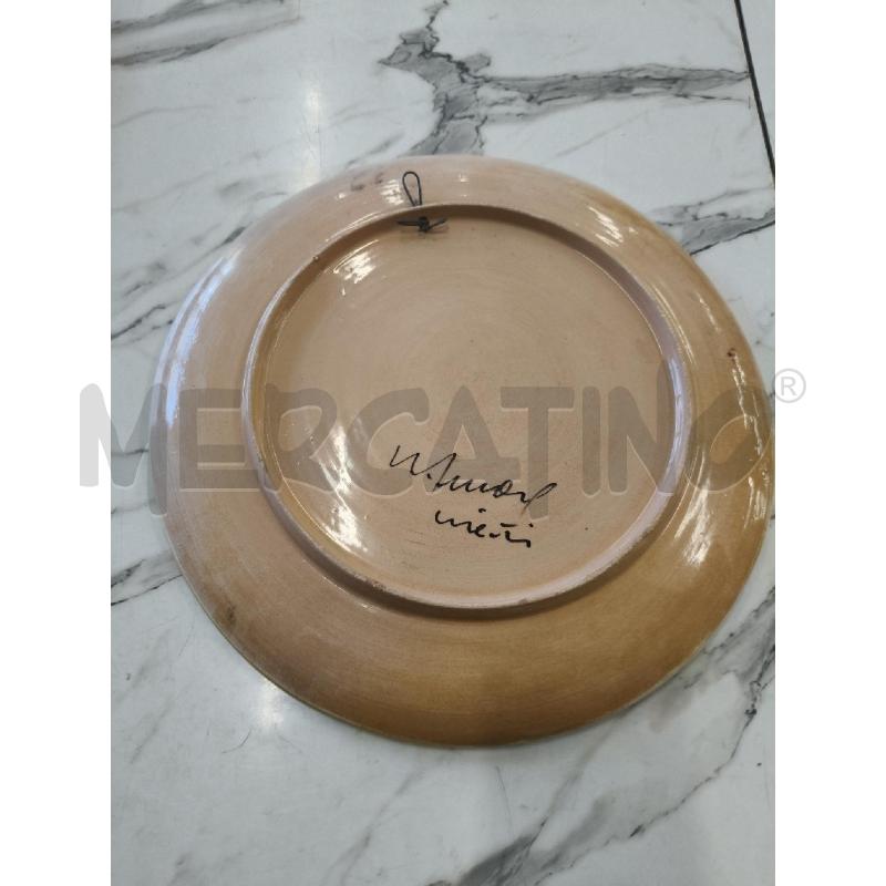PIATTO DEC A MANO 31CM FIORI BORDINO GIALLO | Mercatino dell'Usato San giorgio del sannio 2