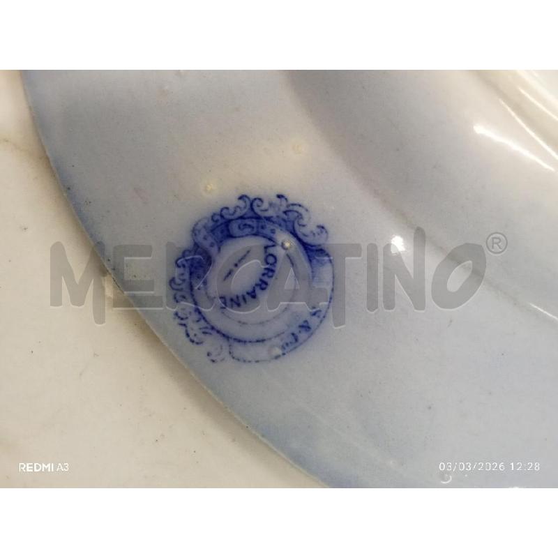 PIATTO PORCELLANA LORRIANE FLOW BLU S E CO  | Mercatino dell'Usato San giorgio del sannio 4