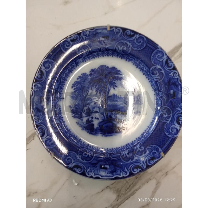 PIATTO PORCELLANA TRANSFER BLUE LORRAINE  | Mercatino dell'Usato San giorgio del sannio 1