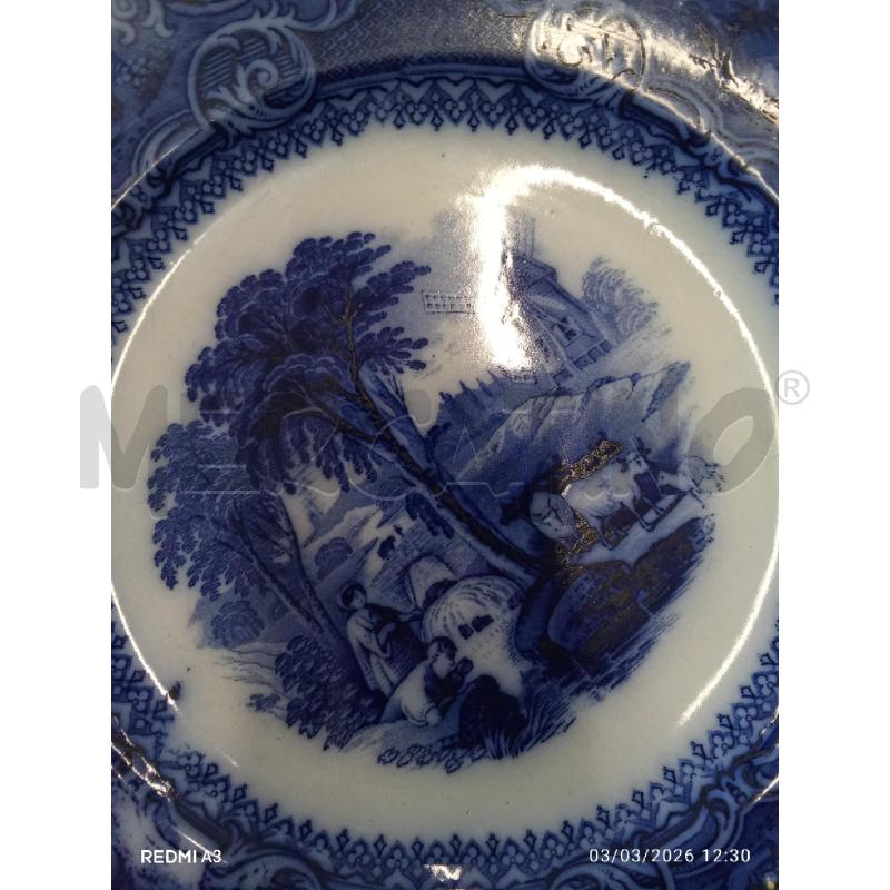 PIATTO PORCELLANA TRANSFER BLUE LORRAINE  | Mercatino dell'Usato San giorgio del sannio 3