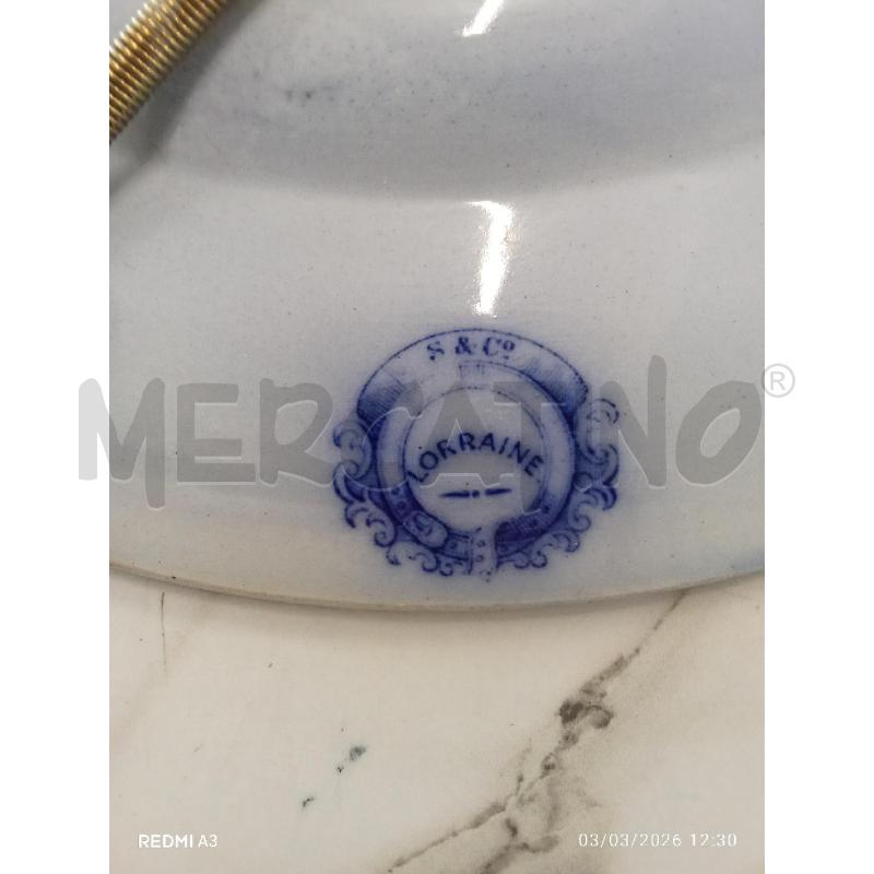 PIATTO PORCELLANA TRANSFER BLUE LORRAINE  | Mercatino dell'Usato San giorgio del sannio 5