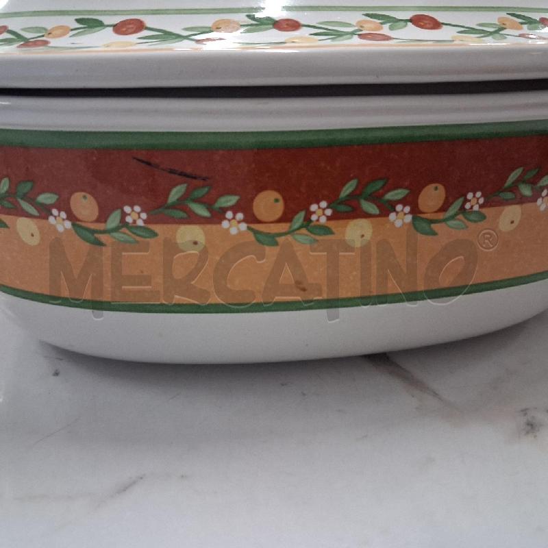 PIROFILA TERRACOTTA SMALTATA CON COEPRCHIO ARANCE  | Mercatino dell'Usato San giorgio del sannio 2
