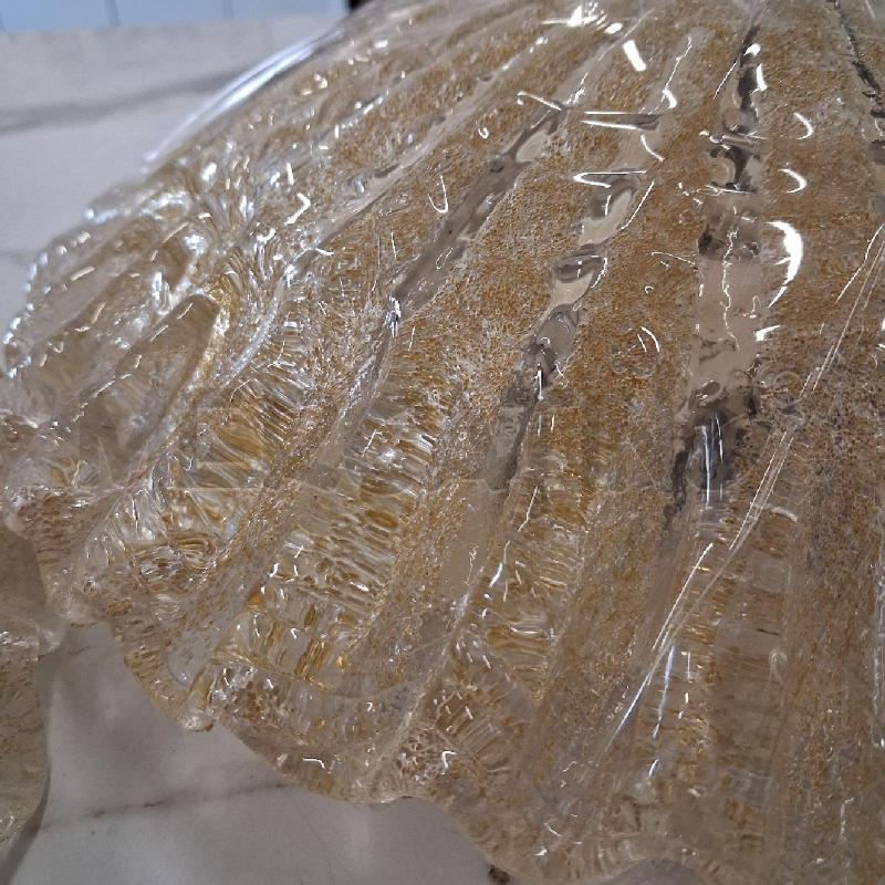 PLAFONIERA 2PZ VETRO MURANO BEIGE DETT DORATO | Mercatino dell'Usato San giorgio del sannio 4