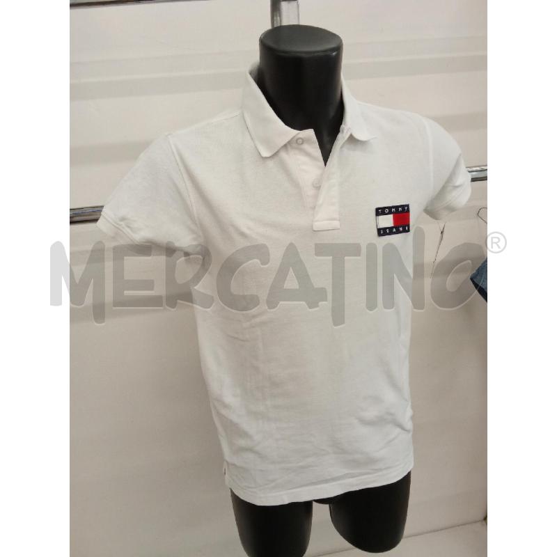 POLO UOMO BIANCA CLASSICA TOMMY  | Mercatino dell'Usato San giorgio del sannio 3