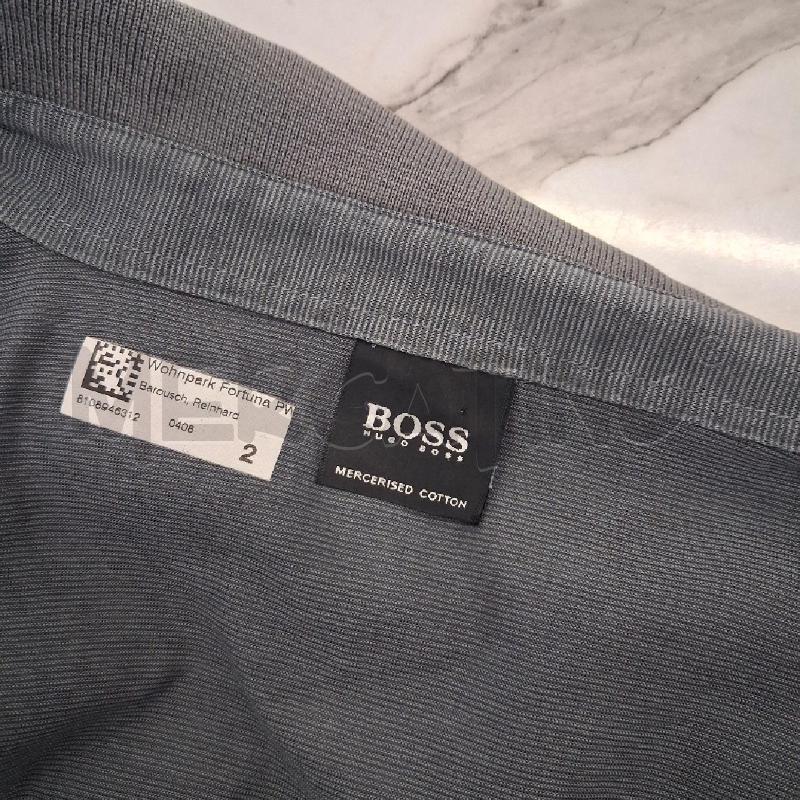 POLO UOMO GRIGIA SCURA LAMINATA LOGO PICCOLO  | Mercatino dell'Usato San giorgio del sannio 4