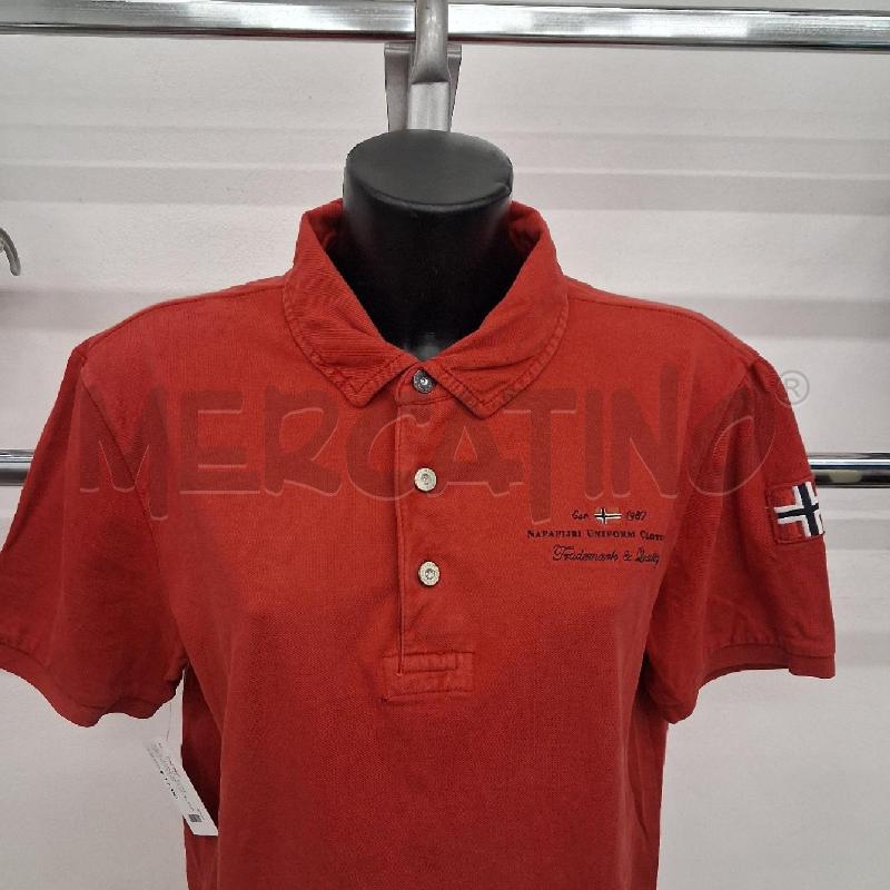 POLO UOMO ROSSA NAPAPIJRI COLLETTO  | Mercatino dell'Usato San giorgio del sannio 2