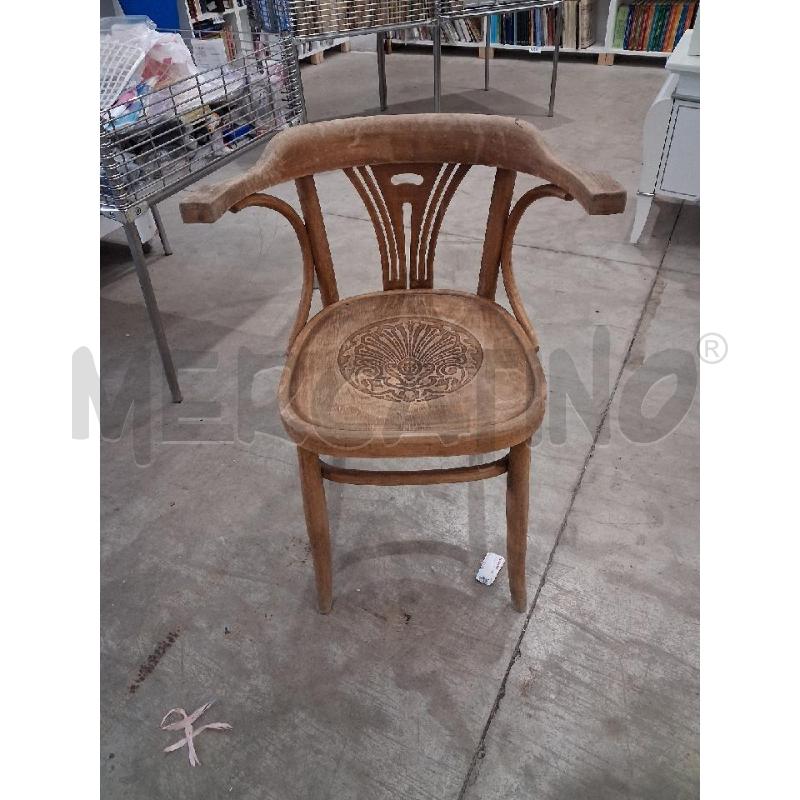 POLTRONA LEGNO INTARSIATA  | Mercatino dell'Usato San giorgio del sannio 1