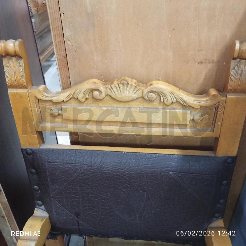 POLTRONA LEGNO  SEDUTA STOFFA  | Mercatino dell'Usato San giorgio del sannio 3
