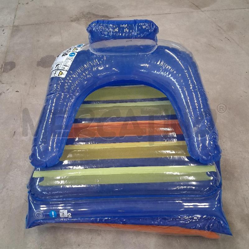 POLTRONA MATERASSINO BLU RIGHE COLORATO | Mercatino dell'Usato San giorgio del sannio 1