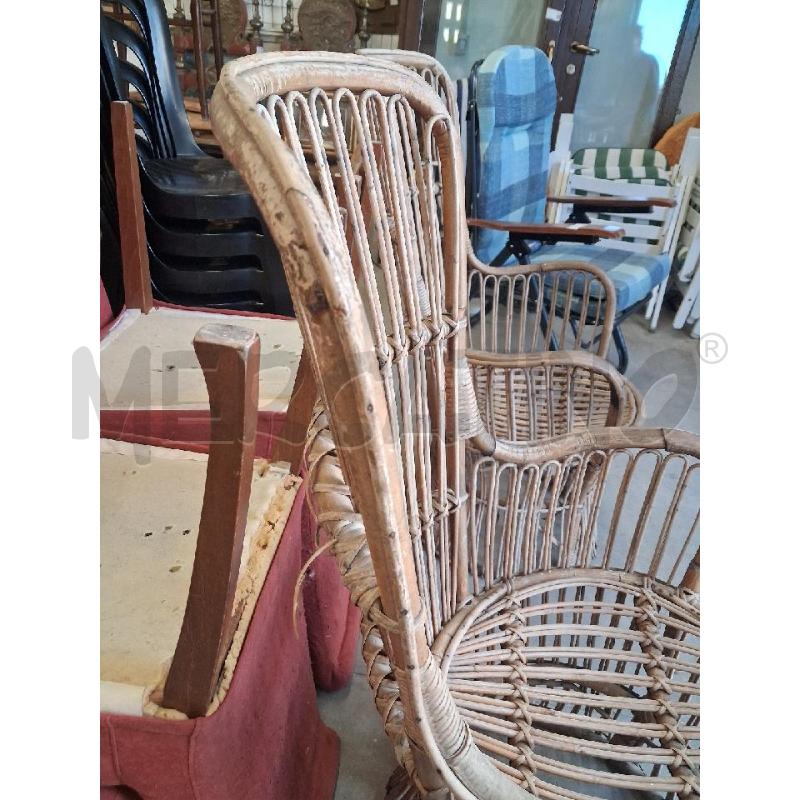 POLTRONA VIMINI ANNI 60 | Mercatino dell'Usato San giorgio del sannio 3