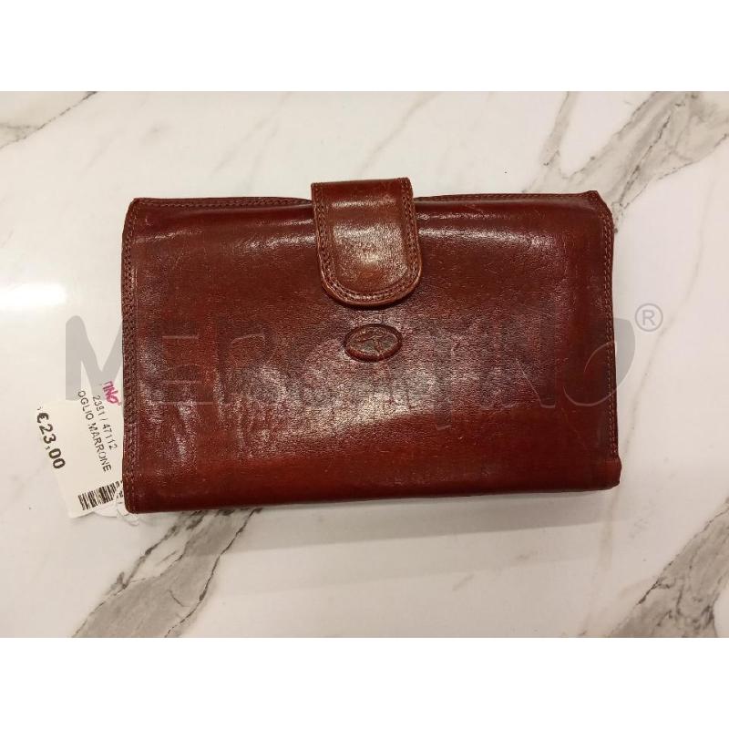 PORTA FOGLIO MARRONE PELLE | Mercatino dell'Usato San giorgio del sannio 1