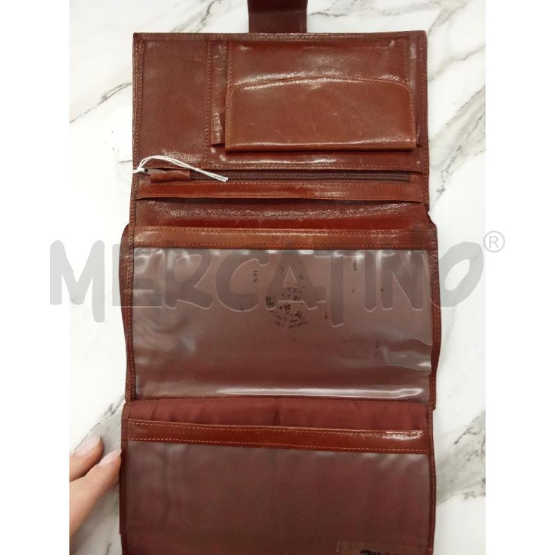 PORTA FOGLIO MARRONE PELLE | Mercatino dell'Usato San giorgio del sannio 3
