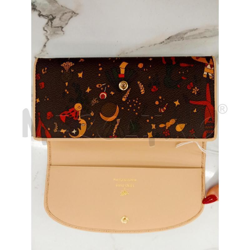PORTA FOGLIO PIERO GUIDI MARRONE DET.BEIGE DIS.VARIO | Mercatino dell'Usato San giorgio del sannio 3