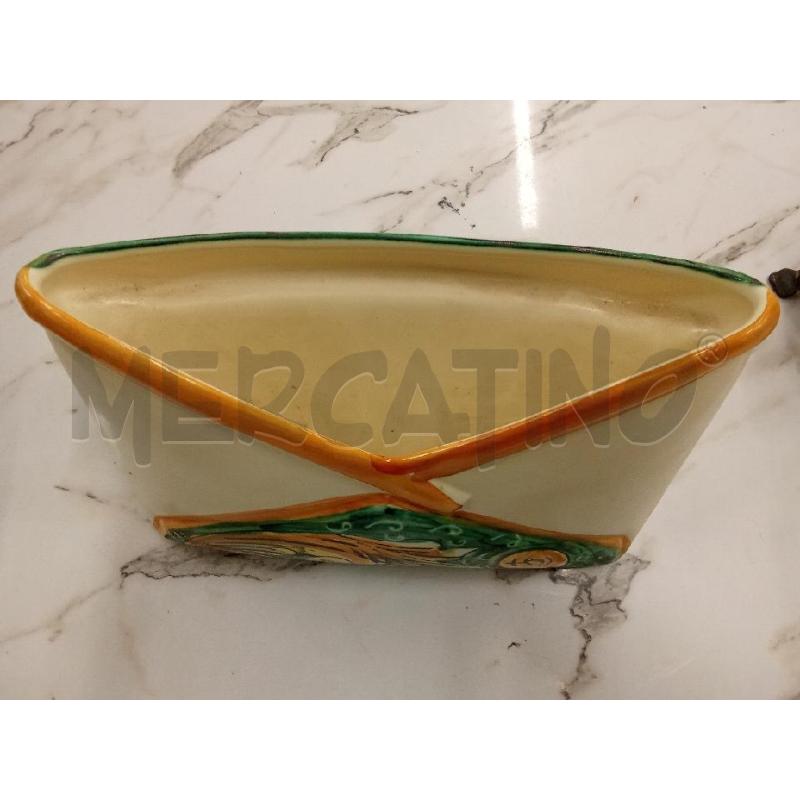 PORTA LETTERE CERAMCIA DEC A MANO GIALLO VERDE | Mercatino dell'Usato San giorgio del sannio 3