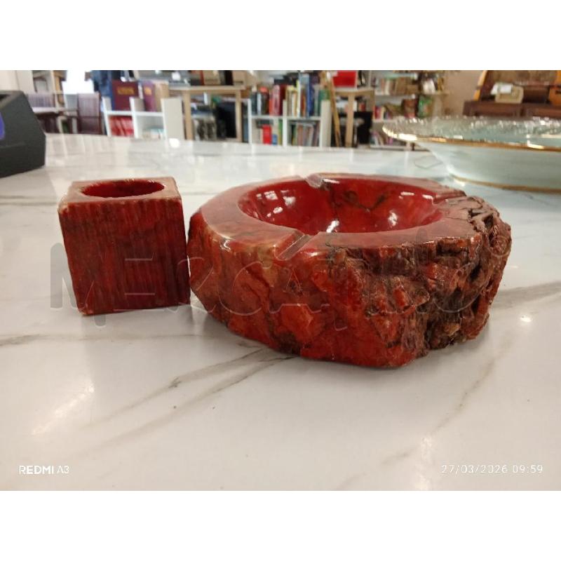 POSA CENERE  + PORTACCENDINO RESINA ROSSA | Mercatino dell'Usato San giorgio del sannio 2