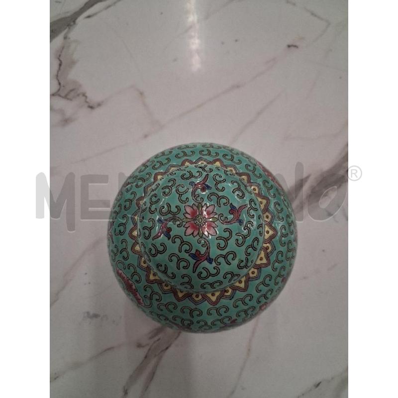POTICHE VASO AZZURRO STILE ORIENTALE  | Mercatino dell'Usato San giorgio del sannio 3
