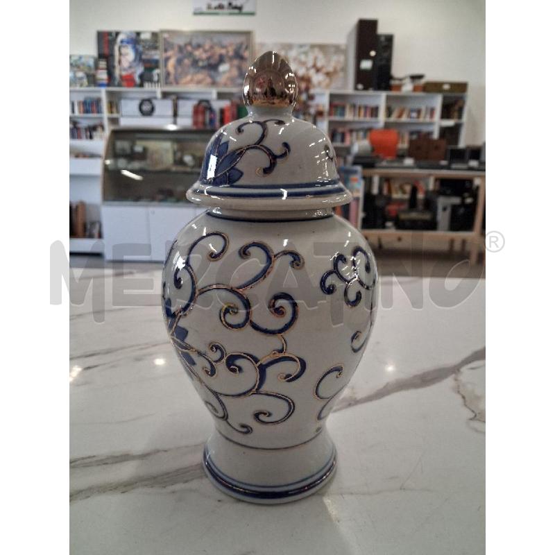 POTICHE VASO BIANCO GHIRIGORI BLU PORCELLANA  | Mercatino dell'Usato San giorgio del sannio 1