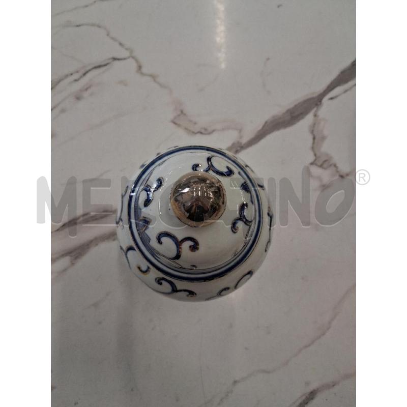 POTICHE VASO BIANCO GHIRIGORI BLU PORCELLANA  | Mercatino dell'Usato San giorgio del sannio 4