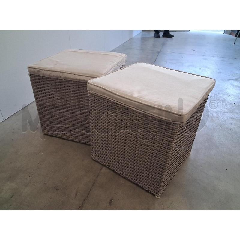 POUF RAFFAN COPPIA  | Mercatino dell'Usato San giorgio del sannio 1
