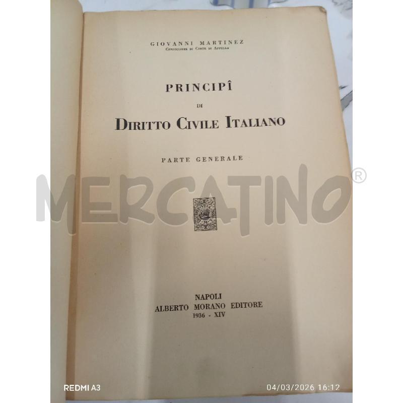  PRINCIPI DI DIRITTO CIVILE ITALIABNO NAPOLI 1936 | Mercatino dell'Usato San giorgio del sannio 2