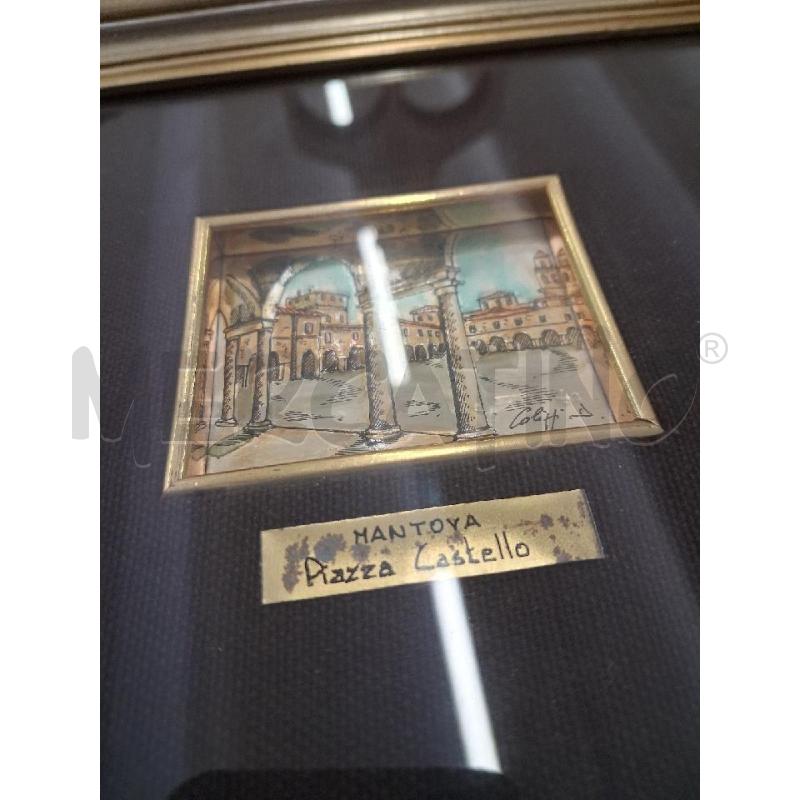 QUADRETTI COPPIA PIAZZA E DUOMO DI MANTOVA SU LAMINA | Mercatino dell'Usato San giorgio del sannio 3