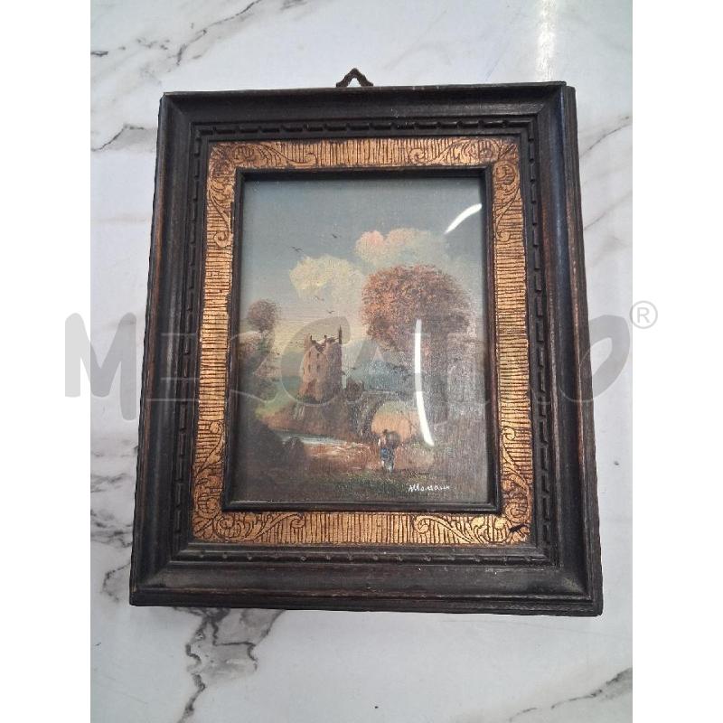 QUADRETTO C LLEGNO SCURA LAV DORATA PONTICELLO  | Mercatino dell'Usato San giorgio del sannio 1