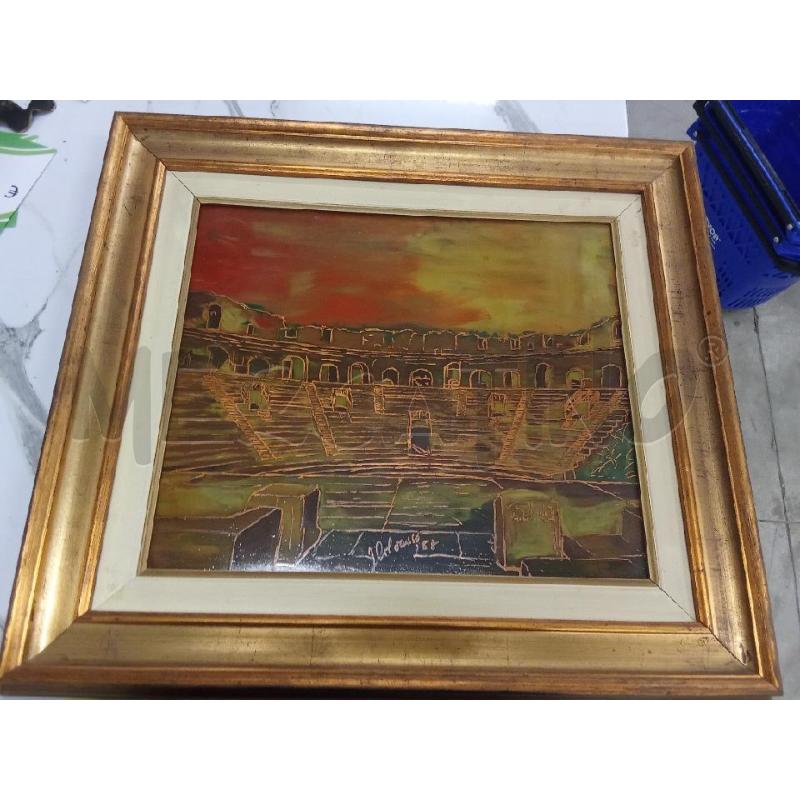 QUADRO ANFITEATRO ROMANO SU LASTRA  | Mercatino dell'Usato San giorgio del sannio 1