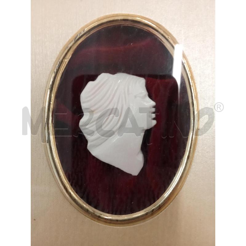 QUADRO CAMMEO BIANCO VELLUTO ROSSO CORNIC DORATA  | Mercatino dell'Usato San giorgio del sannio 3
