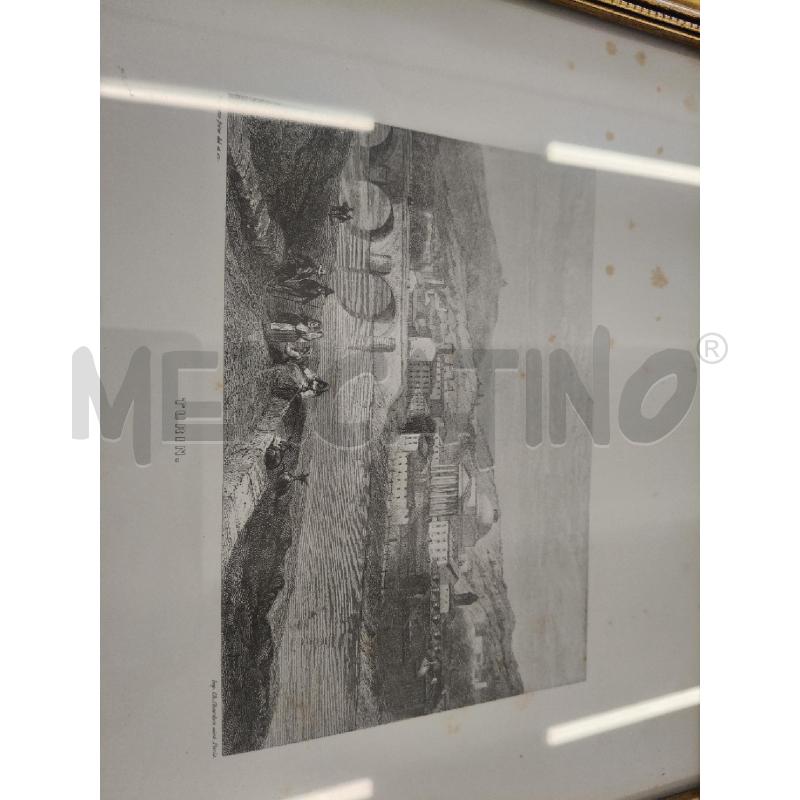 QUADRO CORNICE DORATA STAMPA VECCHIA TORINO  | Mercatino dell'Usato San giorgio del sannio 2