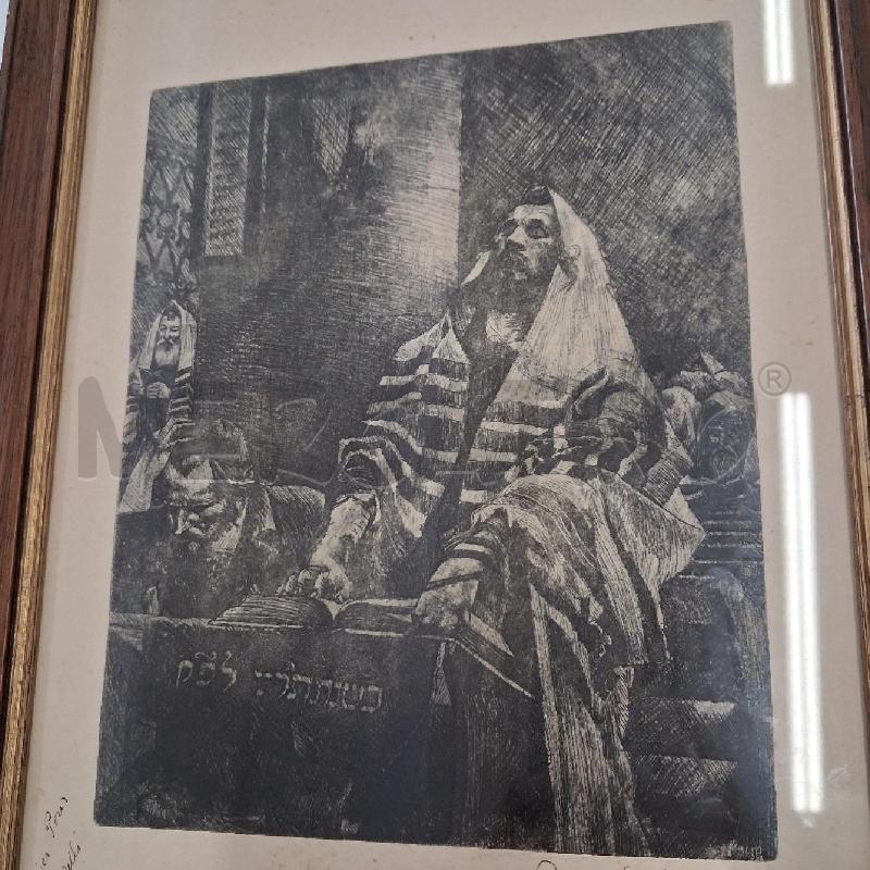 QUADRO CORNICE MARRONE UOMO CON VELO  | Mercatino dell'Usato San giorgio del sannio 3