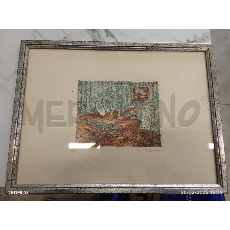 QUADRO C ARGENTATA SERIGRAFIA 46/50 SPECCHIO QUADRO  | Mercatino dell'Usato San giorgio del sannio 1