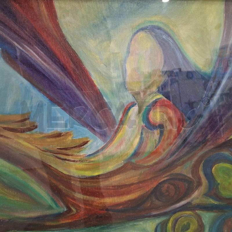 QUADRO C BIANCA DONNA SU CAVALLO ALATO  | Mercatino dell'Usato San giorgio del sannio 3