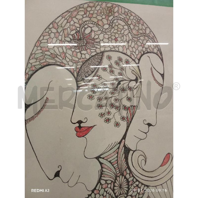 QUADRO C CILIEGIO DISEGNO ENZO BOSCAINO  | Mercatino dell'Usato San giorgio del sannio 3