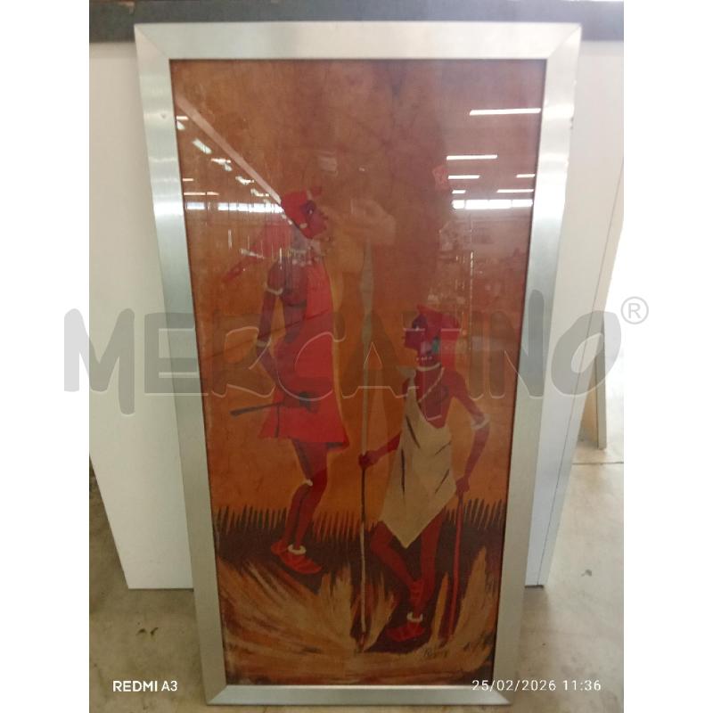 QUADRO C DORATA DIPINTO SU TESSUTO KENYA | Mercatino dell'Usato San giorgio del sannio 1