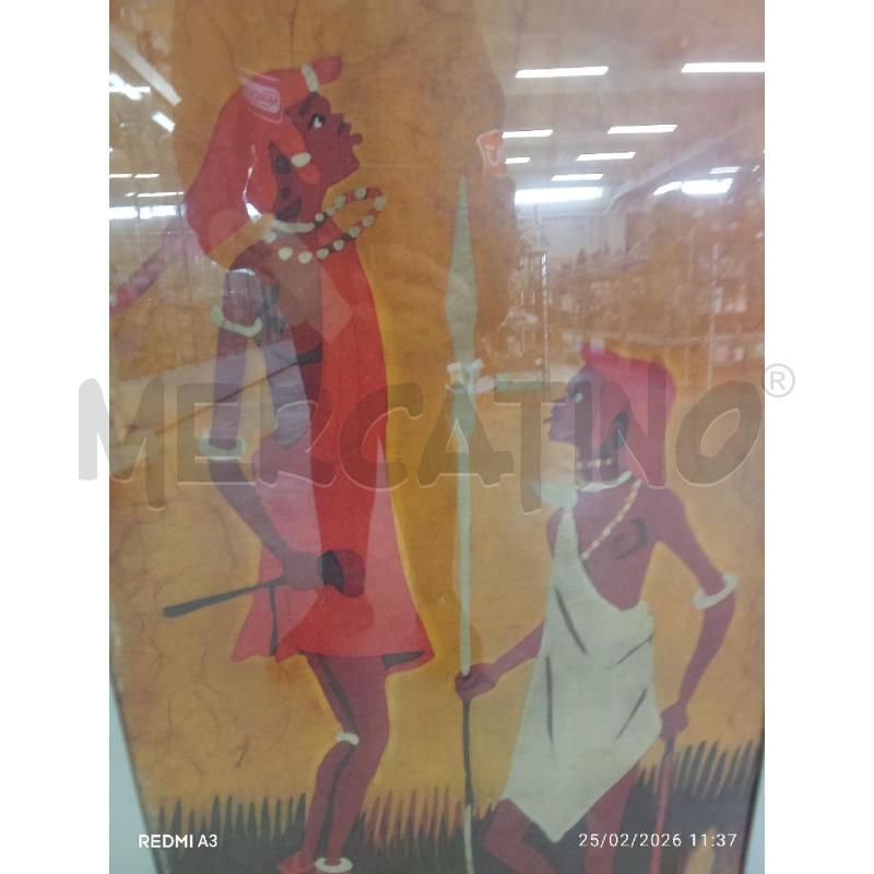 QUADRO C DORATA DIPINTO SU TESSUTO KENYA | Mercatino dell'Usato San giorgio del sannio 3