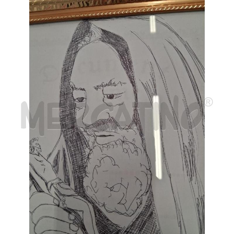 QUADRO C DORATA DISEGNO DI PROVA PRADRE PIO  | Mercatino dell'Usato San giorgio del sannio 3