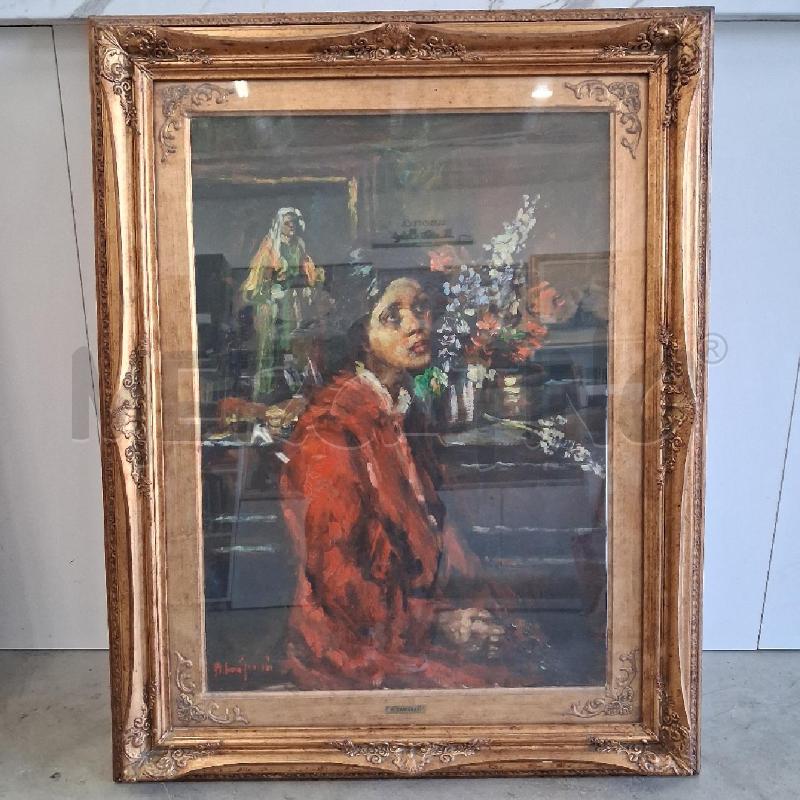 QUADRO C DORATA DONNA LA PINO R CARIGNANI  | Mercatino dell'Usato San giorgio del sannio 1