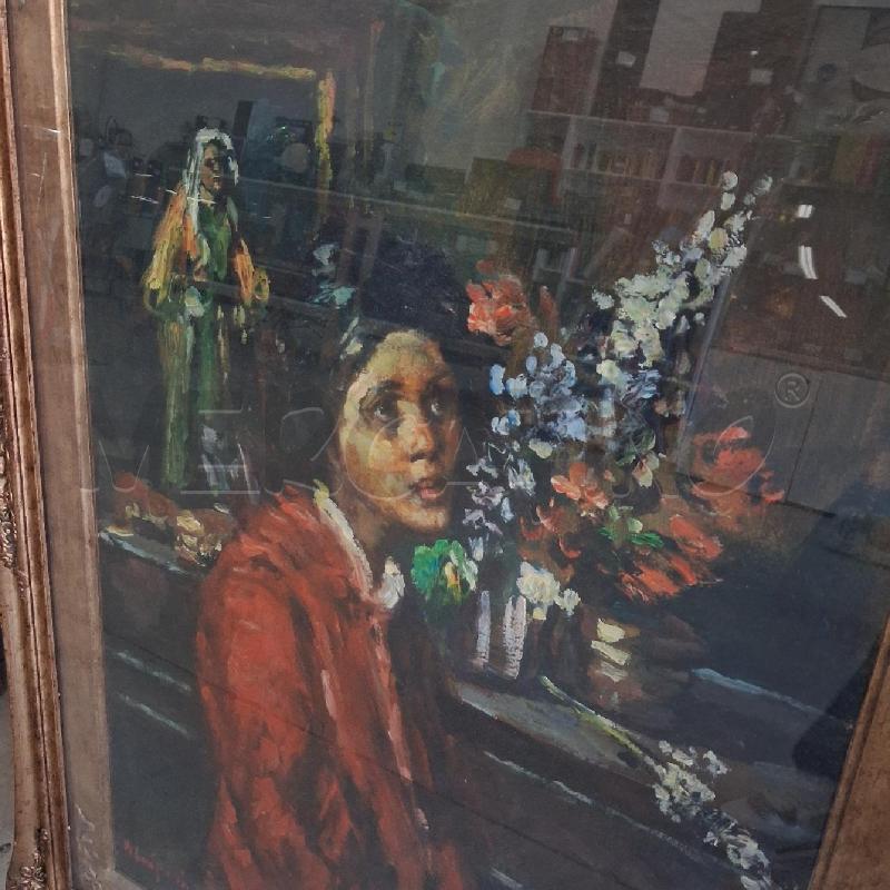 QUADRO C DORATA DONNA LA PINO R CARIGNANI  | Mercatino dell'Usato San giorgio del sannio 2