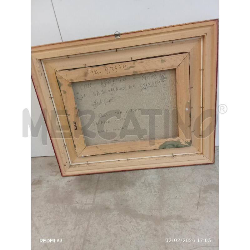 QUADRO C DORATA DONNA SEDUTA TECNICA MISTA SU TELA  | Mercatino dell'Usato San giorgio del sannio 2