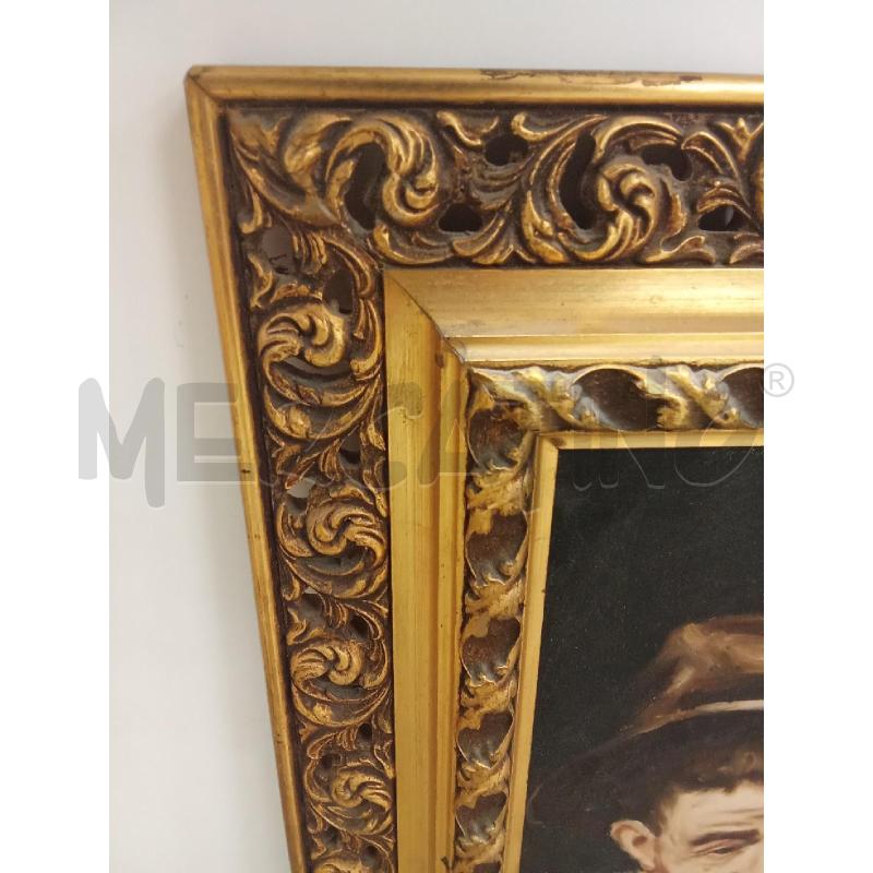 QUADRO C DORATA GIOCATORE DI CARTE CON PIPA  | Mercatino dell'Usato San giorgio del sannio 4