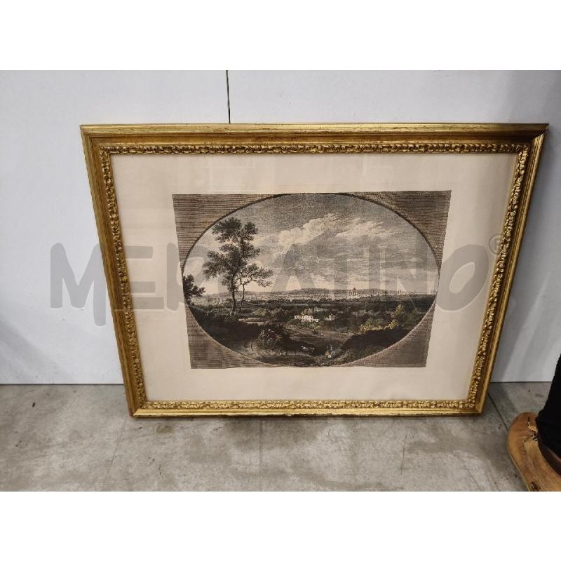 QUADRO C DORATA OVALE VISTA ROMA  | Mercatino dell'Usato San giorgio del sannio 1