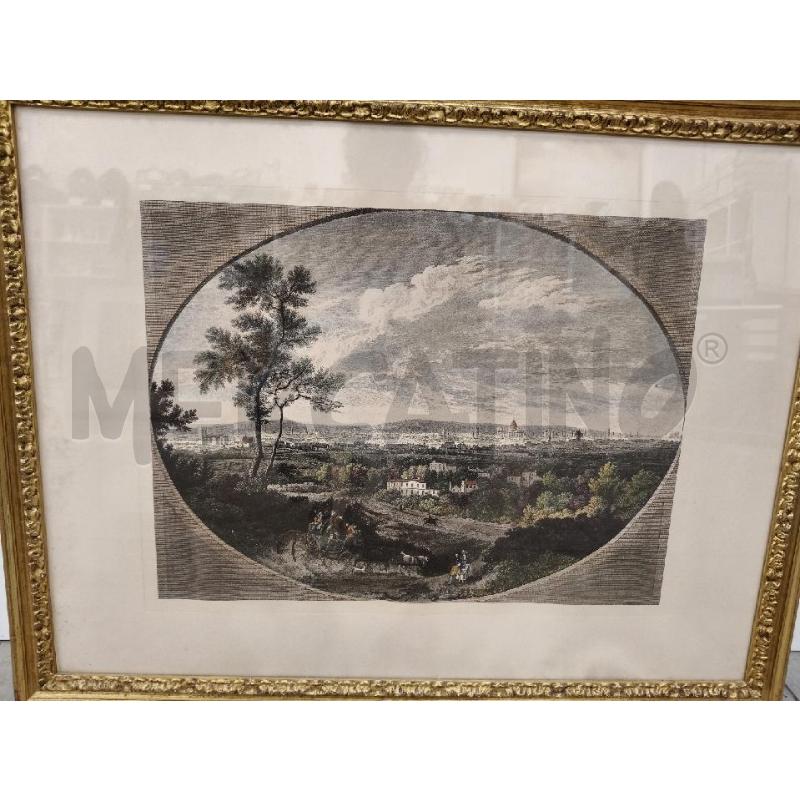 QUADRO C DORATA OVALE VISTA ROMA  | Mercatino dell'Usato San giorgio del sannio 2
