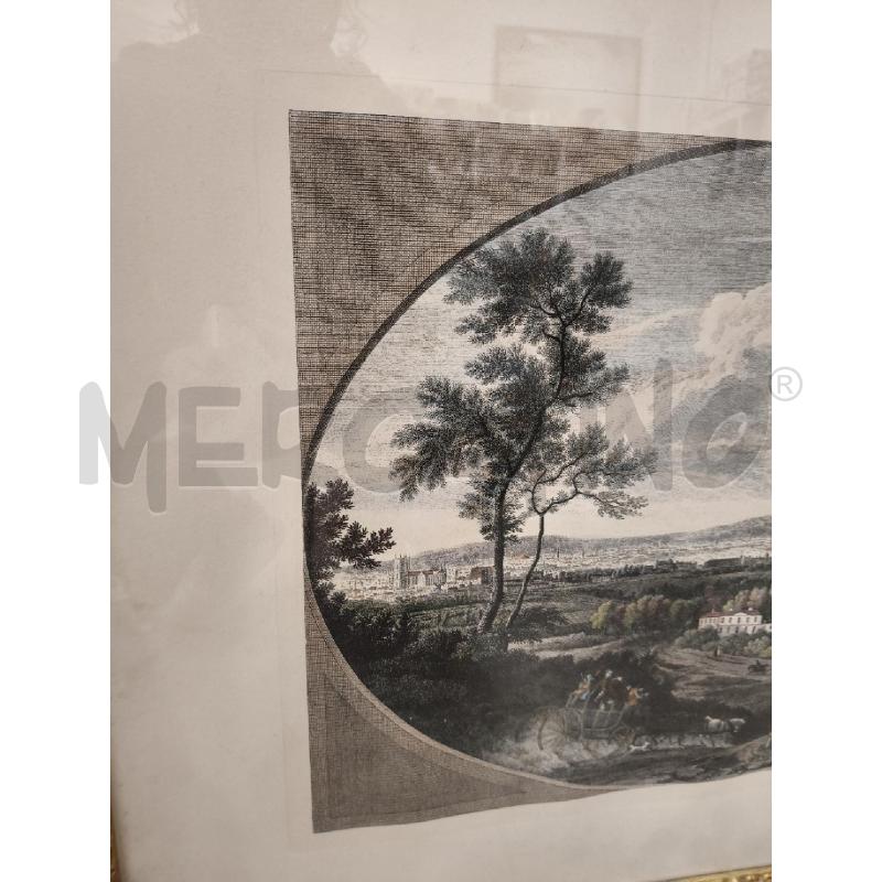 QUADRO C DORATA OVALE VISTA ROMA  | Mercatino dell'Usato San giorgio del sannio 4