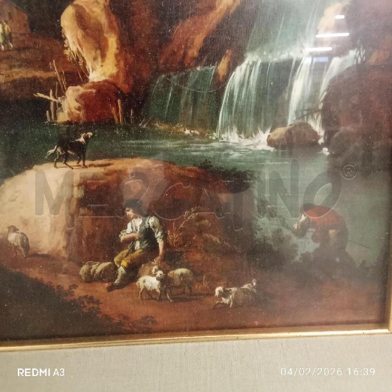 QUADRO C DORATA PASTORI CASCATE  | Mercatino dell'Usato San giorgio del sannio 2