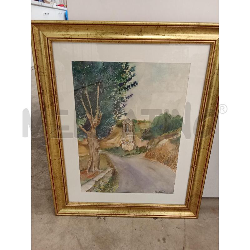 QUADRO C DORATA STAMPA ACQUERELLATA CAPPELLA ANACLETO  | Mercatino dell'Usato San giorgio del sannio 1