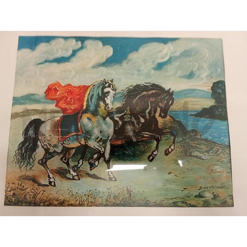 QUADRO C DORATA STAMPA CAVALLI IN CORSA  | Mercatino dell'Usato San giorgio del sannio 3