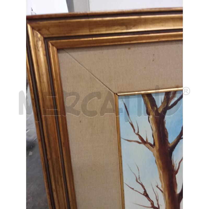 QUADRO C DORATA TELA ALBERI S CAMPO  | Mercatino dell'Usato San giorgio del sannio 4
