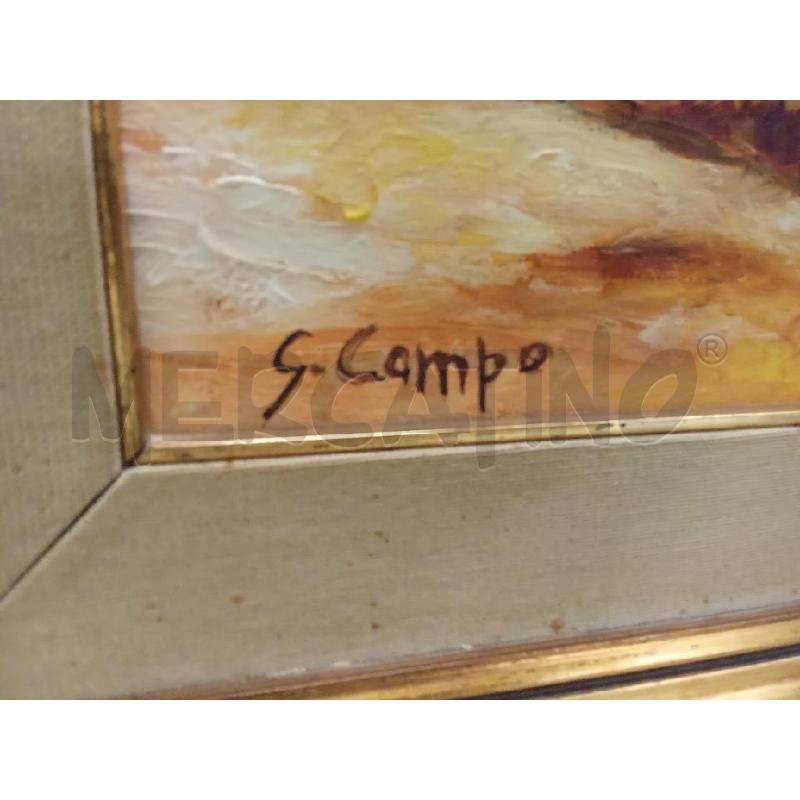 QUADRO C DORATA TELA ALBERI S CAMPO  | Mercatino dell'Usato San giorgio del sannio 5