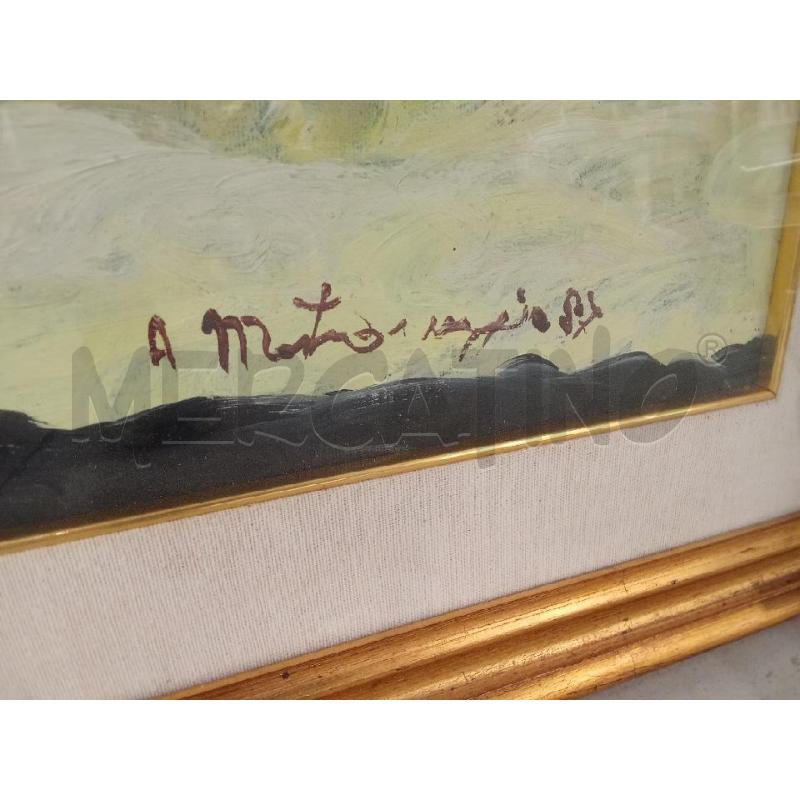 QUADRO C DORATA TELA PAESAGGIO RURALE ESPRESSIONISTA  | Mercatino dell'Usato San giorgio del sannio 5